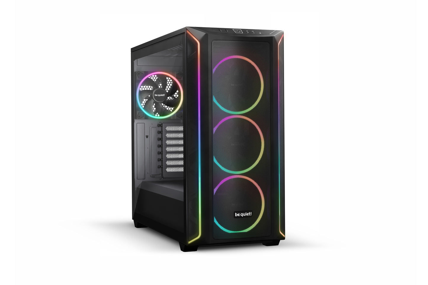 Be Quiet! Shadow Base 800 FX RGB Gaming Case w/ Glass Window, E-ATX, ARGB Front Strips & Controller, 4x ARGB Fans & Hub, Mesh Airflow, USB-C, Black
