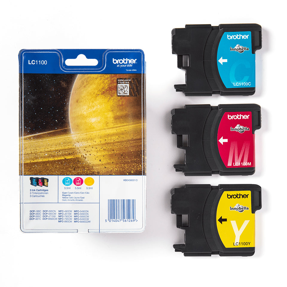 Brother LC-1100 Genuine 3-Colour Ink Multipack, 325 Pages, image 4