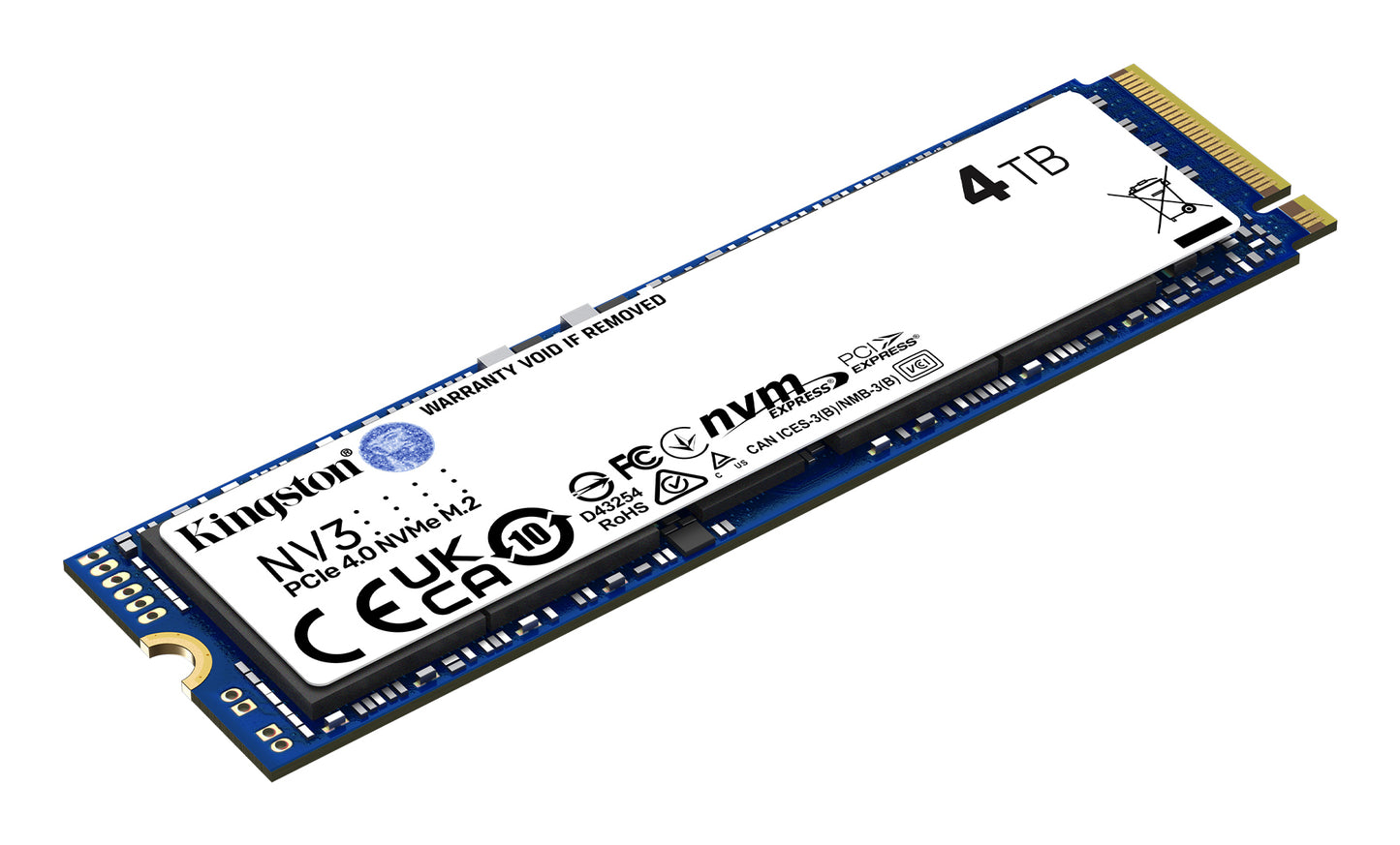 Kingston 4TB NV3 M.2 NVMe Gen4 SSD, M.2 2280, PCIe4, R/W 6000/5000 MB/s