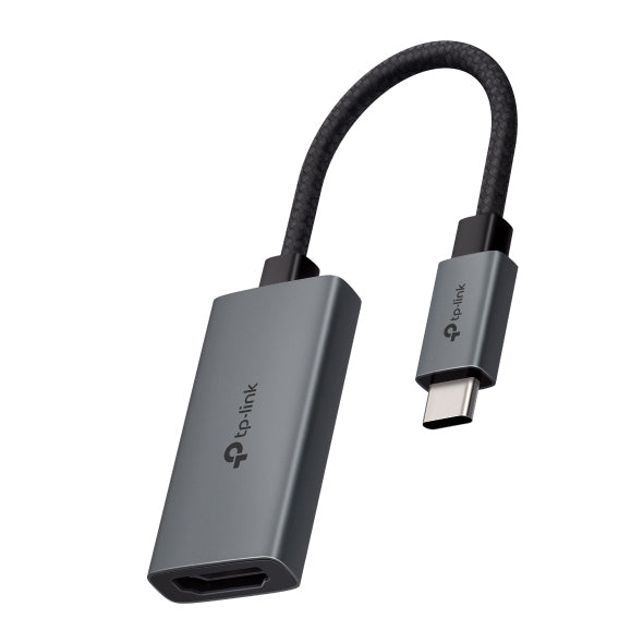 TP-LINK (UA520C) USB-C Male to HDMI Female Cable, Ultra-HD 4K, Aluminium, 10cm Braided Cable