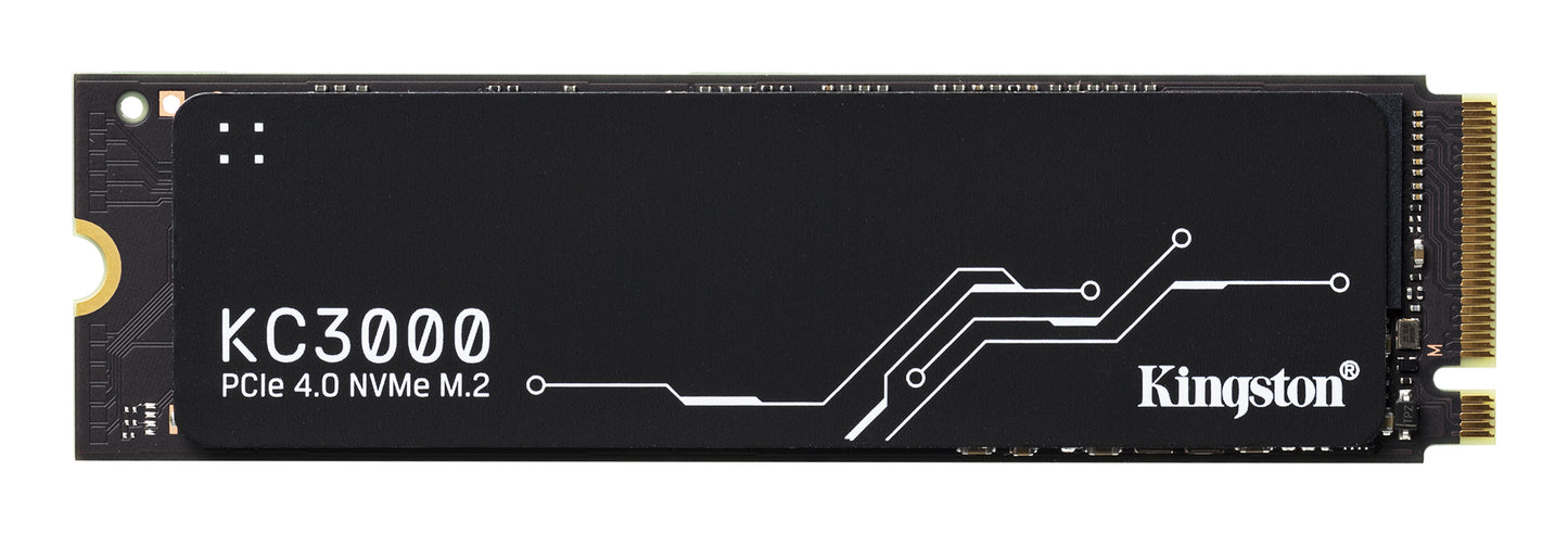 Kingston 1TB KC3000 M.2 NVMe Gen4 SSD, M.2 2280, PCIe4, 3D TLC NAND, R/W 7000/6000 MB/s, 900K/1M IOPS, Aluminium Heatspreader