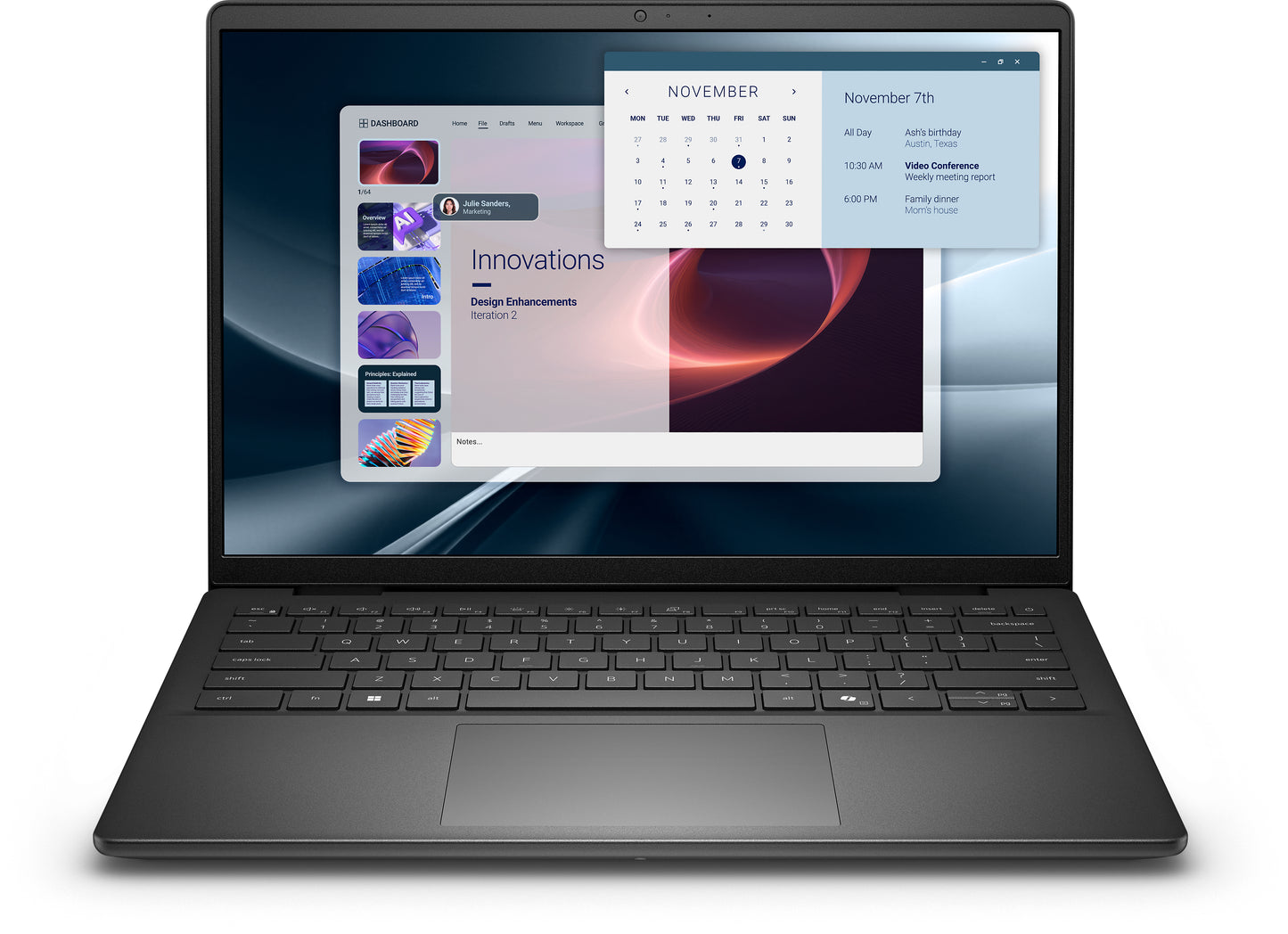 DELL Pro 14 Essential PV14255 AMD Ryzen™ 7 PRO 250 Laptop 35.6 cm (14") Full HD+ 16 GB DDR5-SDRAM 512 GB SSD Wi-Fi 6 (802.11ax) Windows 11 Pro UK English Black