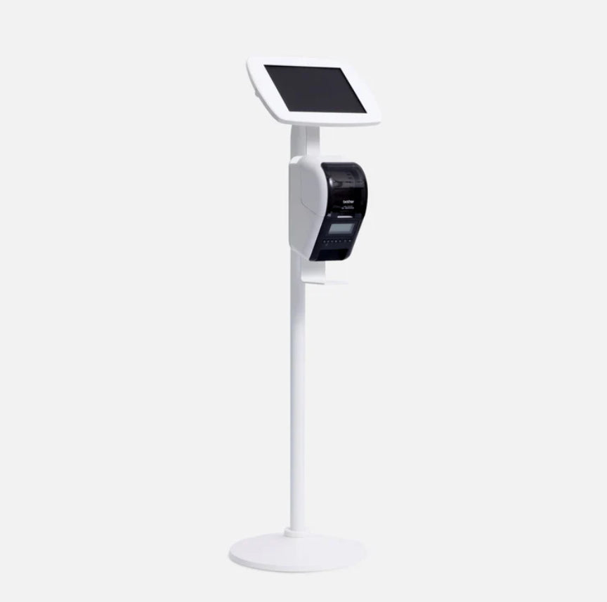 Bouncepad Floorstanding with Brother Printer mount tablet security enclosure White 31.5 cm (12.4")