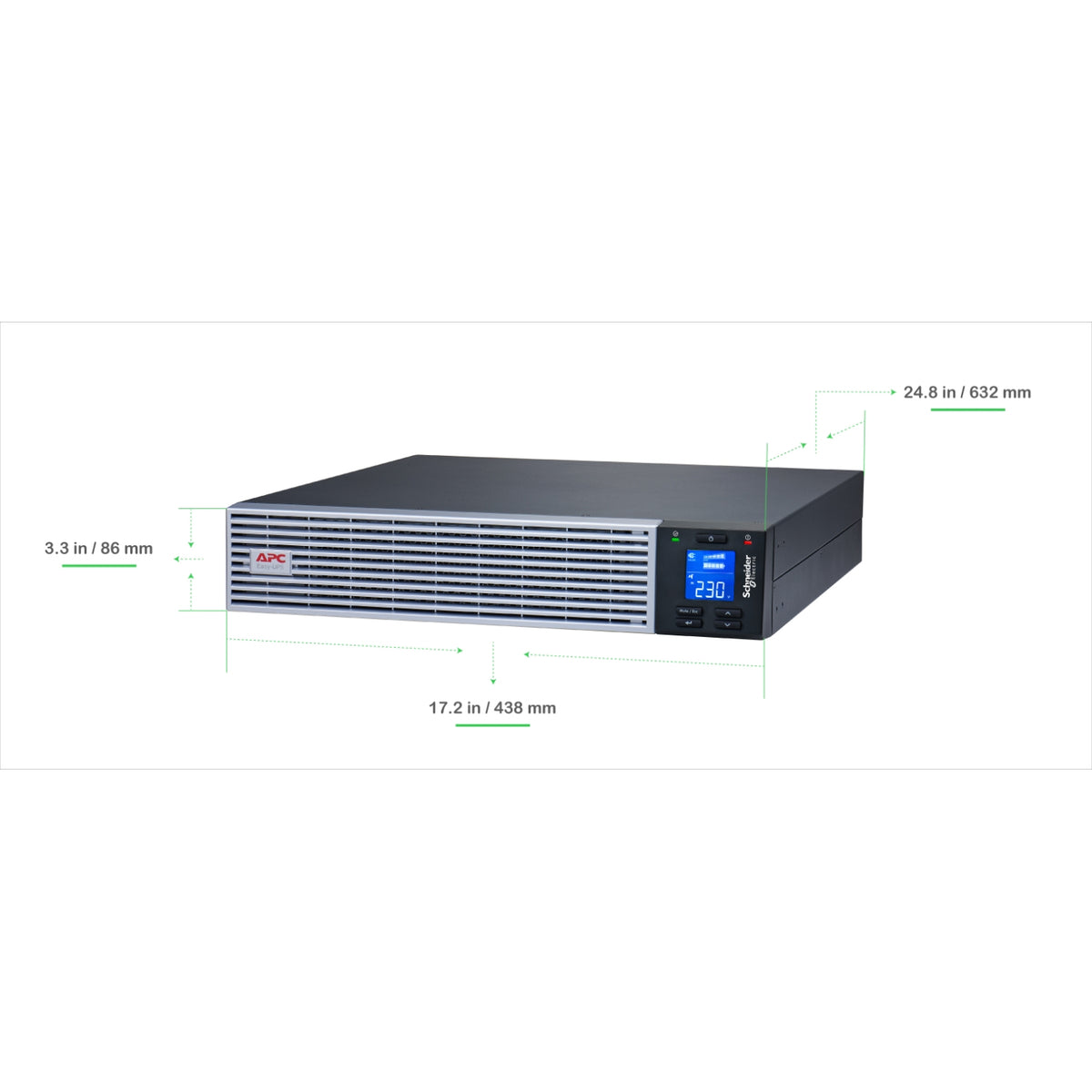 APC Easy UPS SRVL3KRIRK 3000VA/2700W Online UPS, 6 Outlets, Rackmount, image 5