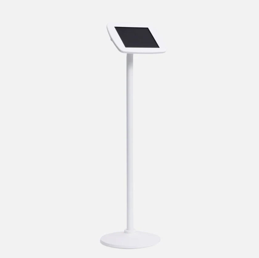 Bouncepad Original Floorstanding (inc USB Cable) | Exposed Front Camera and Home Button | White | Samsung Galaxy Tab A9 and A11 8.7 Inch (2023 - 2025)