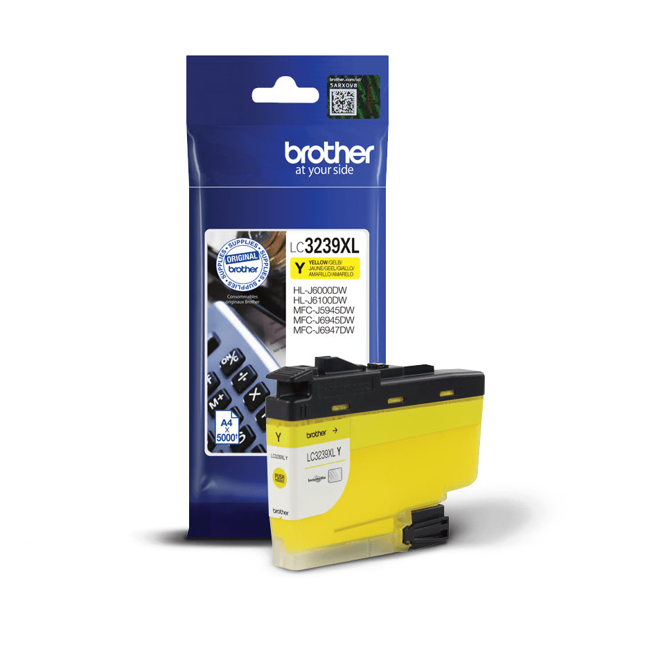 Brother LC-3239XLY Genuine Yellow High-Yield Ink Cartridge, 5,000 Pages, image 3