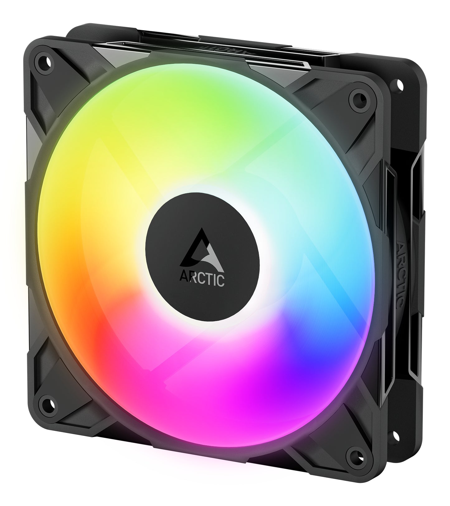 ARCTIC P12 Pro ARGB 120mm PWM Reverse Blade Case Fan w/ Cable Splitter, Fluid Dynamic Bearing, 500-3000 RPM, Black