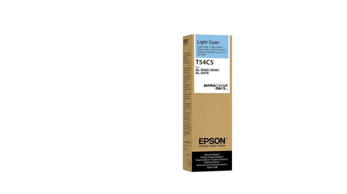 Epson T54C Genuine Light Cyan Ink Bottle, image 2