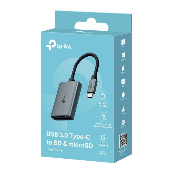 TP-Link UA430C Card Reader USB 3.2 Gen 1 Type-C Grey, image 4