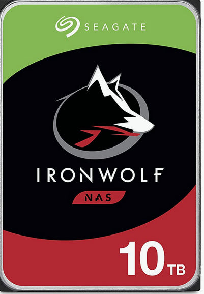 Seagate 3.5", 10TB, SATA3, IronWolf NAS Hard Drive, 7200RPM, 256MB Cache, OEM