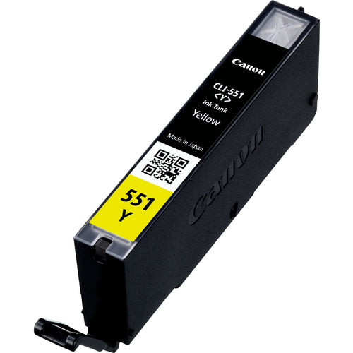 Canon CLI-551Y Genuine Yellow Ink Cartridge, 347 Pages