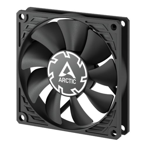 ARCTIC P8 Slim 8cm PWM PST Case Fan w/ Cable Splitter, Black, Fluid Dynamic, 300-3000 RPM