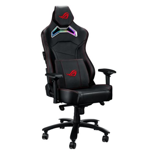 Asus ROG Chariot X (Wide) RGB Gaming Chair, Racing-Car Style, Premium PU Leather, Memory-Foam Lumbar, 4D Armrests, 155° Recline, Tilt & Class 4 Gas Lift, Black
