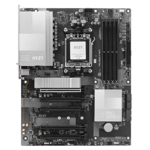 MSI PRO B840-P WIFI, AMD B840, AM5, ATX, 4 DDR5, HDMI, Wi-Fi 7, 2.5G LAN, 2x M.2