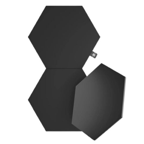 Nanoleaf Shapes Limited Edition Ultra Black Hexagons Expansion Pack (3-Panels), RGB *Expansion Kit Only*