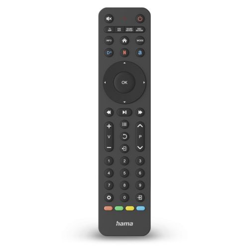 Hama Universal IR Remote Control for Over 1,000 Devices, Control 8 Devices, App Buttons, 10m Range