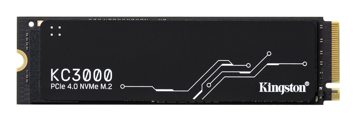 Kingston 2TB KC3000 M.2 NVMe Gen4 SSD, M.2 2280, PCIe4, 3D TLC NAND, R/W 7000/7000 MB/s, 1M/1M IOPS, Aluminium Heatspreader