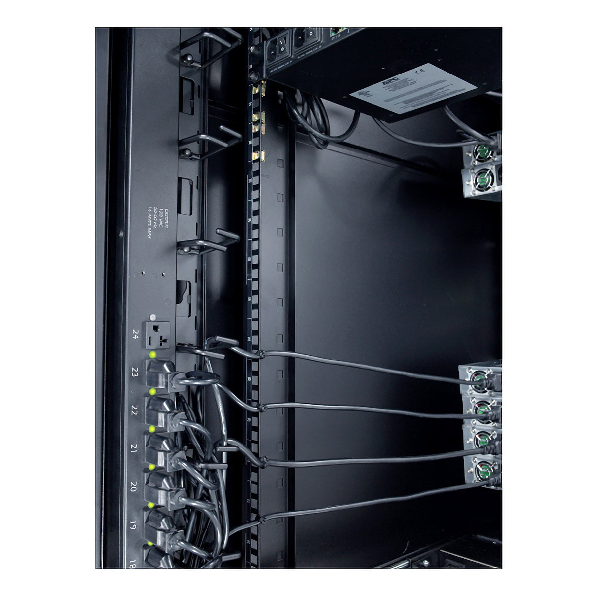 APC NetShelter Cable Management, Vertical Cable Manager, Cable Rings, Set of 8, Black, image 6