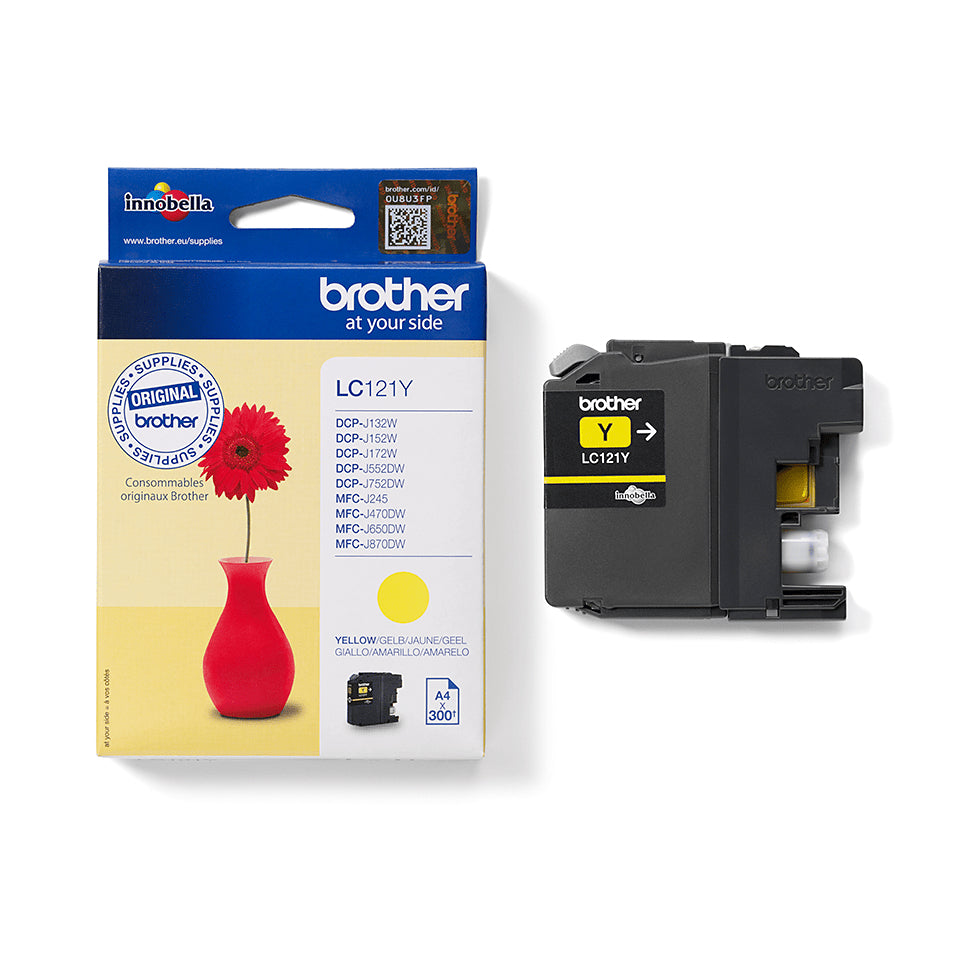 Brother LC-121Y Genuine Yellow Ink Cartridge, image 4