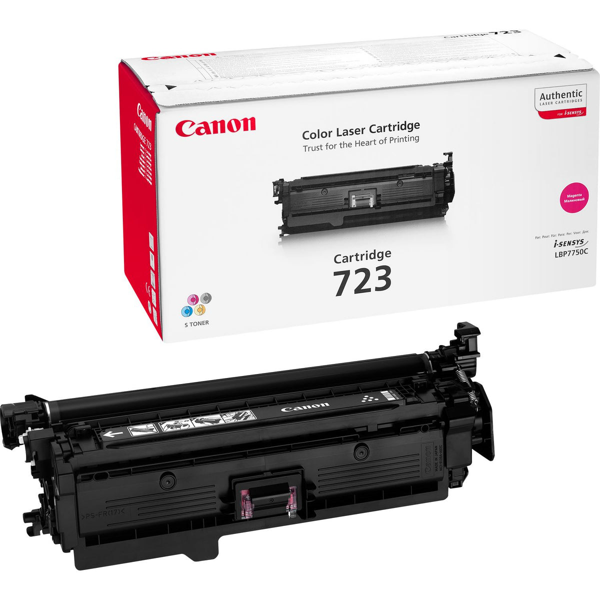 Canon 723M Genuine Magenta Toner Cartridge, 8,500 Pages