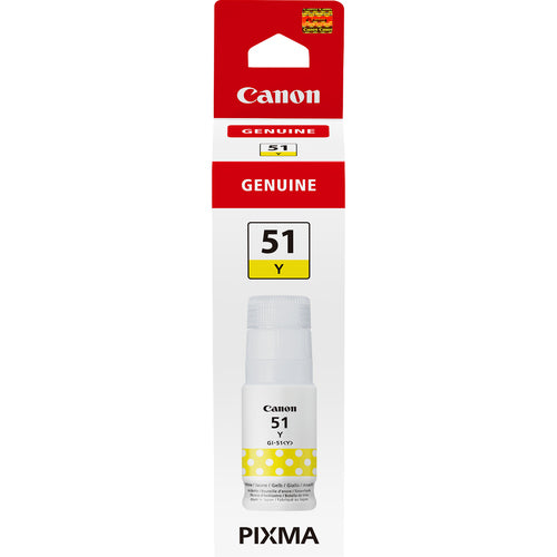 Canon GI-51Y Genuine Yellow Ink Bottle, 7,700 Pages