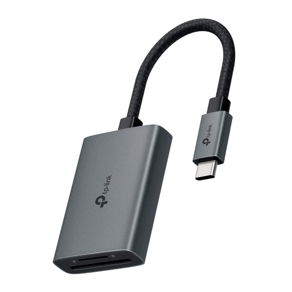 TP-LINK External USB 3.0 Type-C Card Reader, SD/microSD, UHS-I, Aluminium, USB Powered