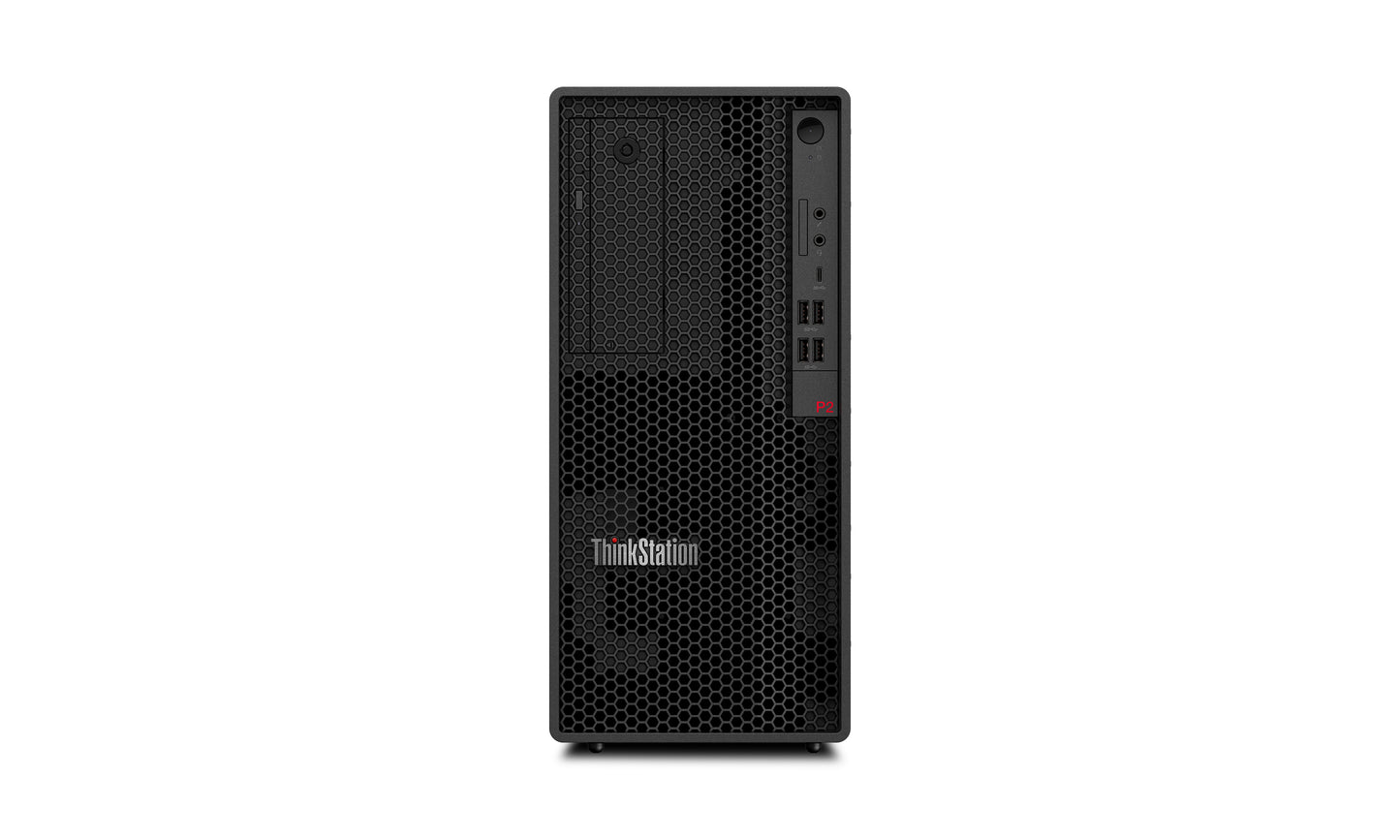 Lenovo ThinkStation P2 Tower Gen 2 Intel Core Ultra 9 285K 64 GB DDR5-SDRAM 1 TB SSD NVIDIA RTX 2000 Ada Windows 11 Pro Workstation Black