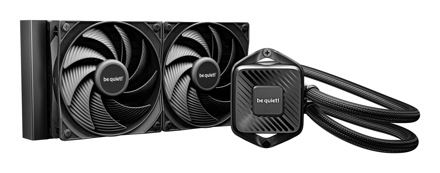Be Quiet! Pure Loop 3 240mm Liquid CPU Cooler, 2x Pure Wings 3 Daisy-chained PWM Fans, PWM Pump w/ 6-Pole Motor, Black