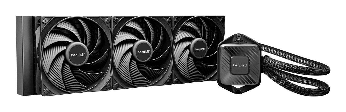 Be Quiet! Pure Loop 3 360mm Liquid CPU Cooler, 3x Pure Wings 3 Daisy-chained PWM Fans, PWM Pump w/ 6-Pole Motor, Black