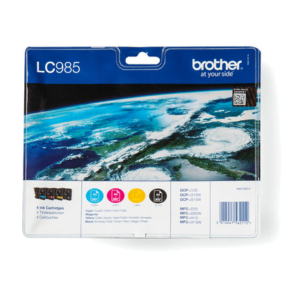 Brother LC-985 Genuine 4-Colour Ink Multipack, 300 Pages