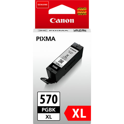 Canon PGI-570PGBK Genuine Black High-Yield Ink Cartridge, 500 Pages