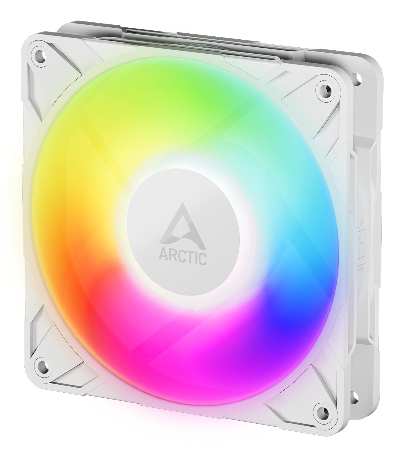 ARCTIC P12 Pro ARGB 120mm PWM Case Fan w/ Cable Splitter, Fluid Dynamic Bearing, 600-3000 RPM, White