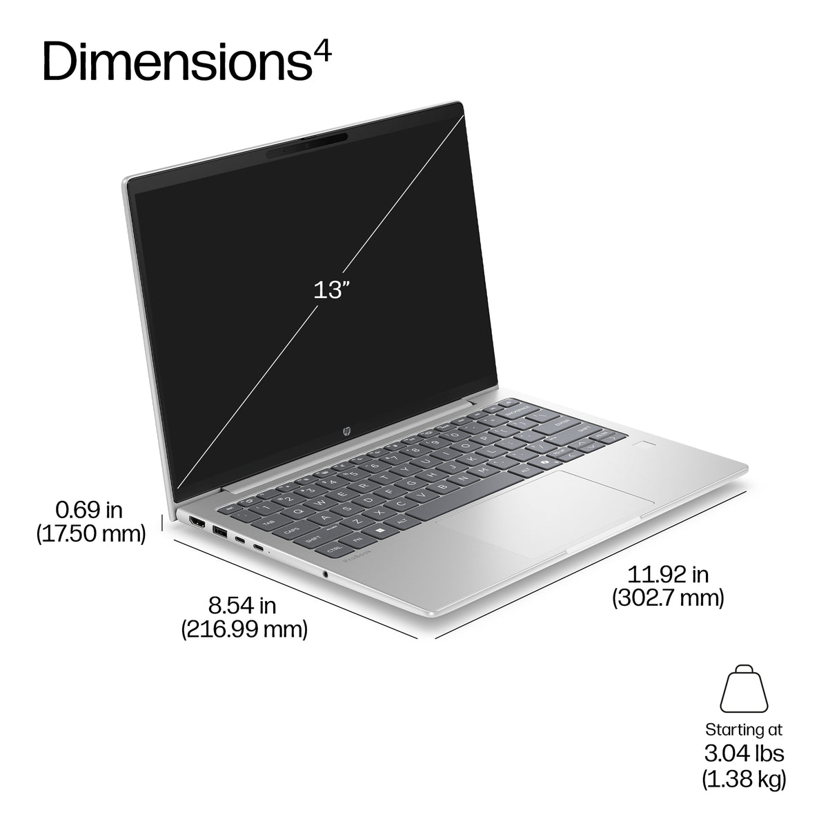 HP E34TKET 13.3" Laptop – 16GB, 512GB SSD, image 4