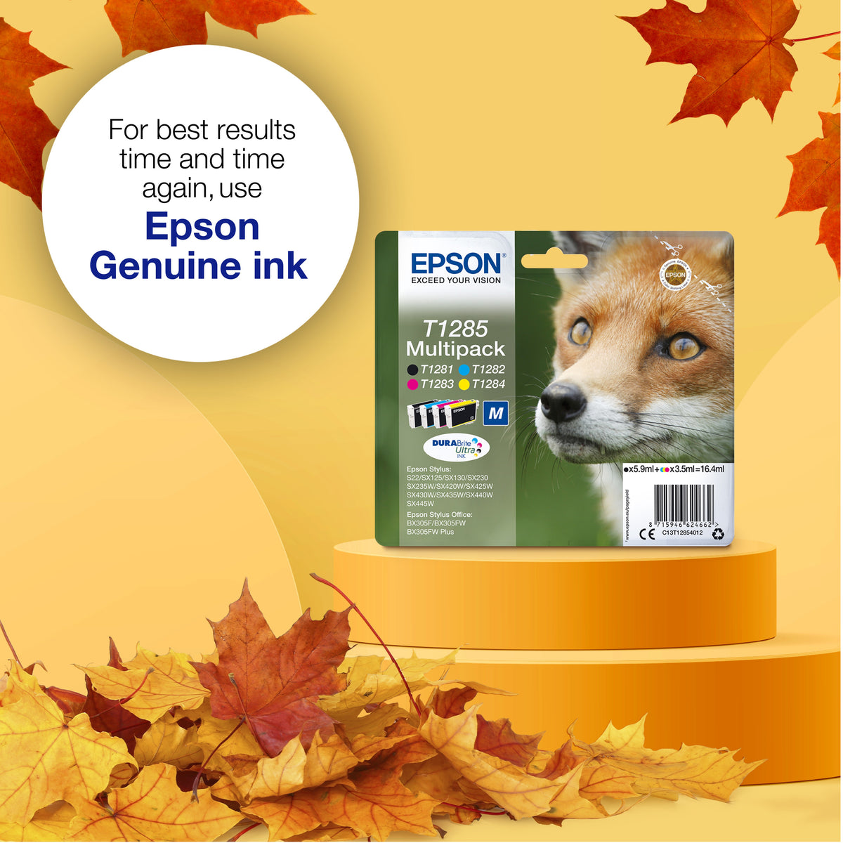 Epson T1282 Genuine Cyan Ink Cartridge, 260 Pages, image 5