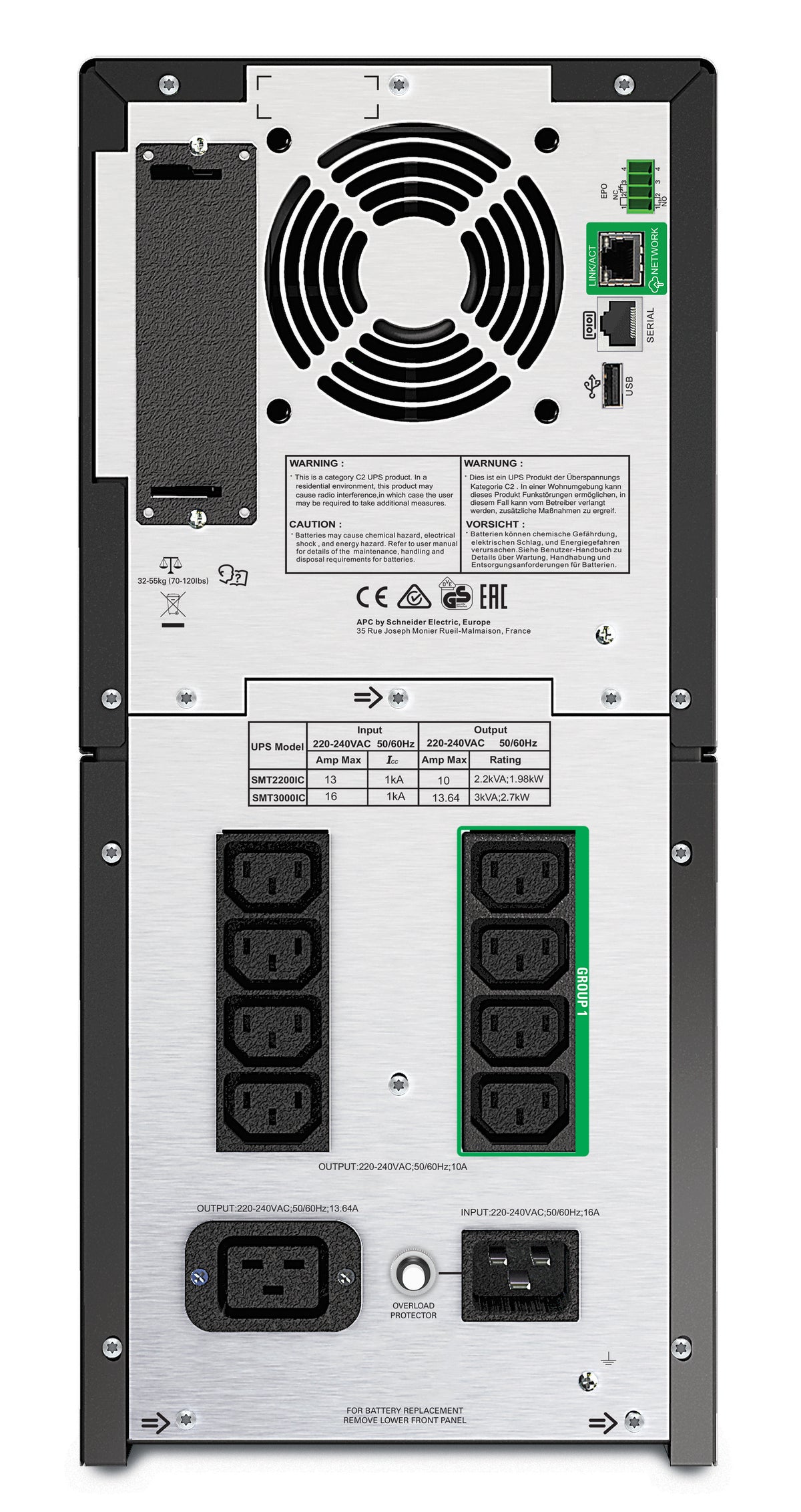 APC Smart-UPS SMT2200IC 2200VA/1980W Line-Interactive UPS, 9 Outlets, image 2