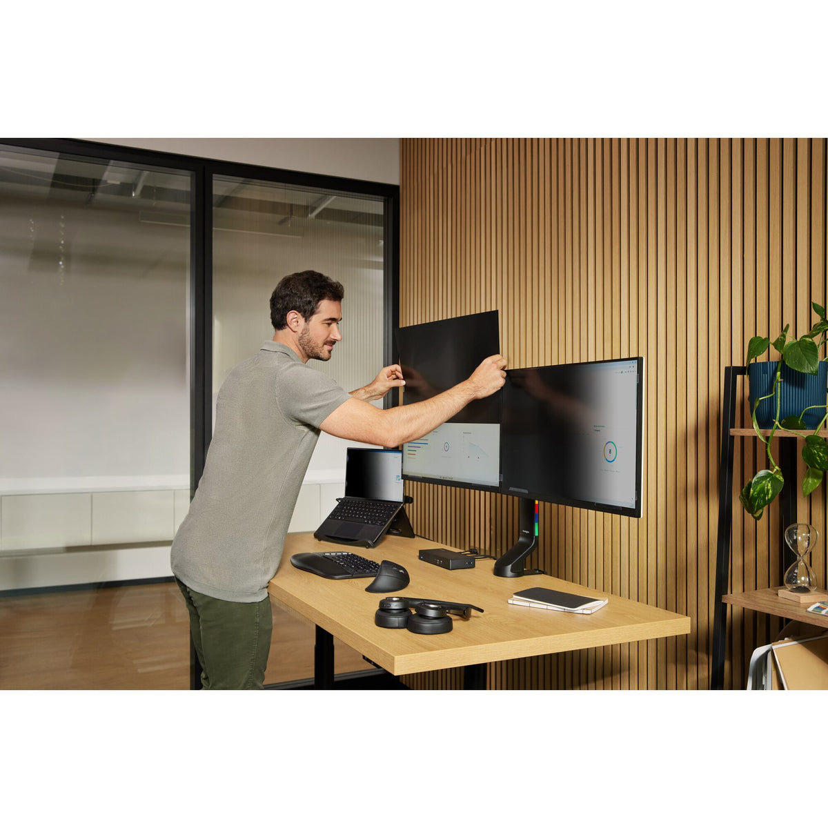 Kensington 2-way Removable Privacy Screen Filter for Dell 34" C3422WE Curved Monitor 21:9, image 2