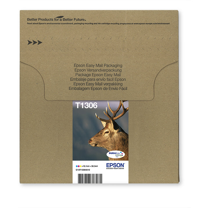 Epson T1306 Genuine 3-Colour High-Yield Ink Multipack, C13T13064510, image 2