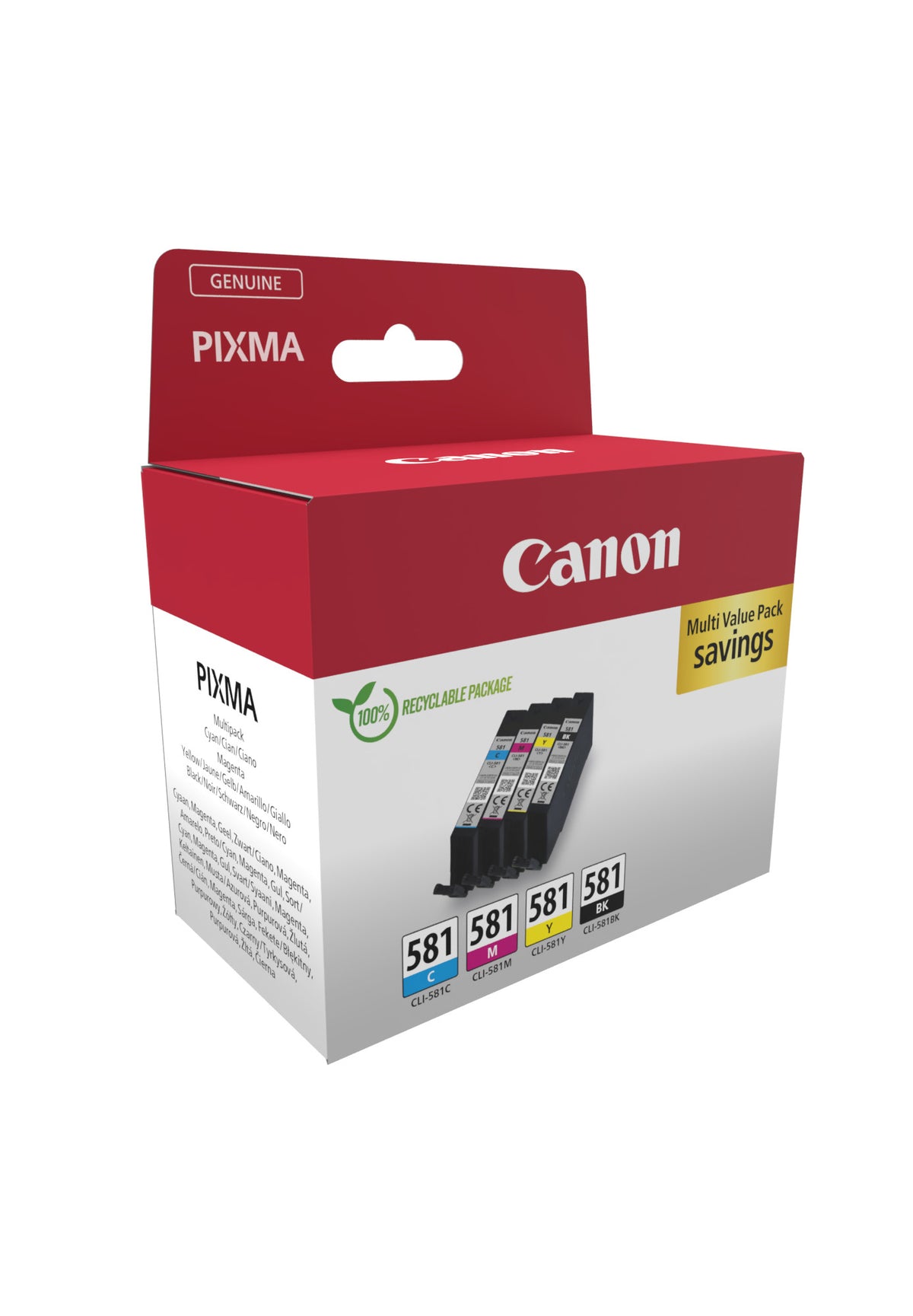 Canon 2103C006 Genuine 4-Colour Ink Multipack, image 2