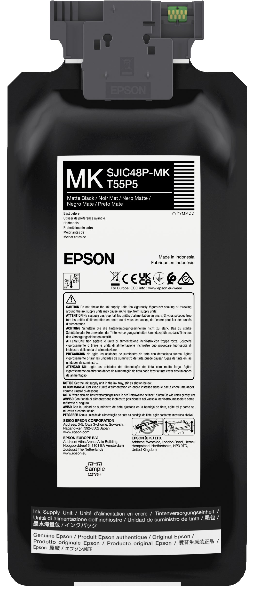 Epson SJIC48P Genuine Black Ink Cartridge, Standard Yield, C13T55P540