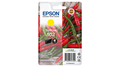 Epson 503 Genuine Yellow Ink Cartridge, 165 Pages