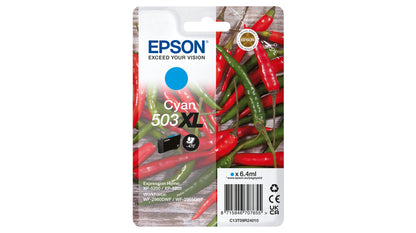 Epson 503XL Genuine Cyan High-Yield Ink Cartridge, 503 Pages