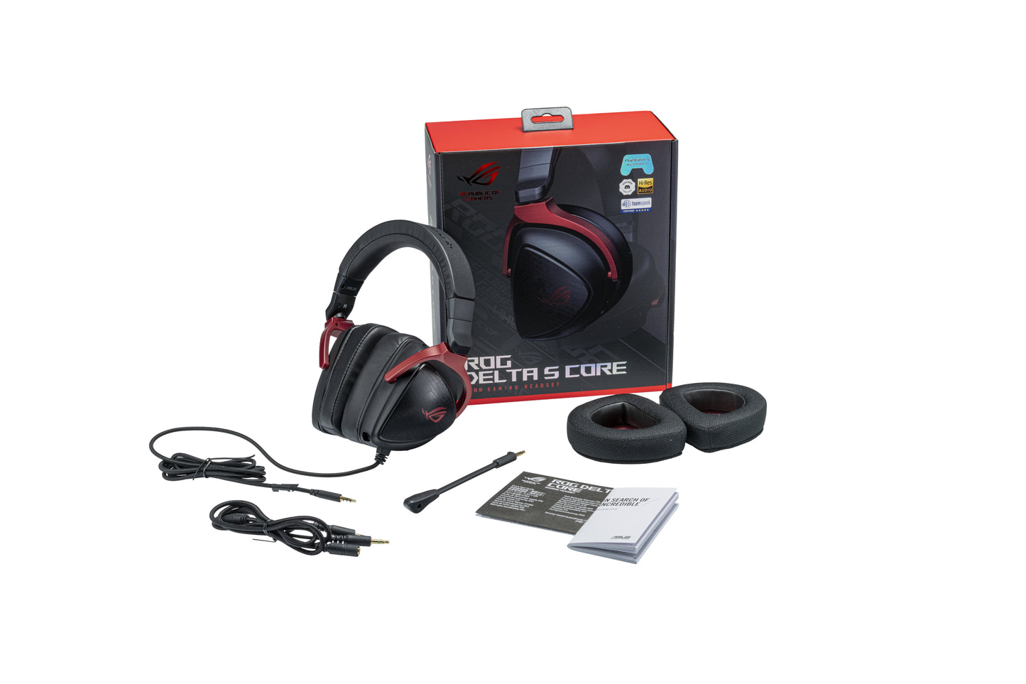 Asus ROG DELTA S Core Gaming Headset, Hi-Res, 3.5mm Jack, Boom Mic, Lightweight, PS5 Compatible