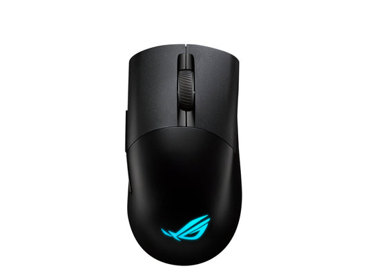 Asus ROG Keris AimPoint Wired/Wireless/Bluetooth Optical Gaming Mouse, 36000 DPI, Swappable Switches, RGB, Mouse Grip Tape