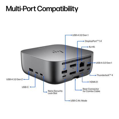 HP Thunderbolt 4 Ultra 180W G6 Dock Docking Station, 180W Power Delivery, image 5