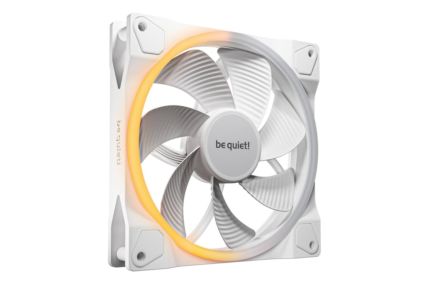 Be Quiet! (BL135) Light Wings 140mm PWM Reverse Blade ARGB Case Fan, Rifle Bearing, 20 LEDs, Front & Rear Lighting, Daisy-Chain, Up to 1300 RPM, White