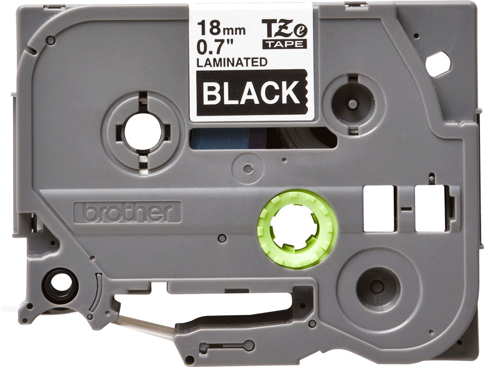 Brother TZe-345 White on Black Laminated Tape, 18mm x 8m, image 4