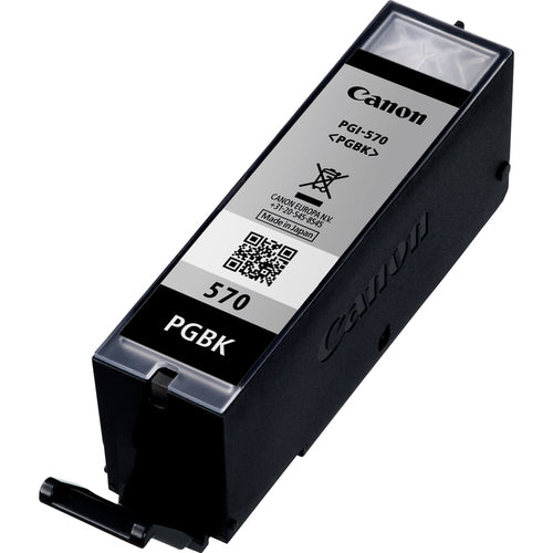 Canon PGI-570PGBK Genuine Black Ink Cartridge, 300 Pages