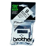 Brother M-K221B Black on White Label Tape, 9mm x 8m