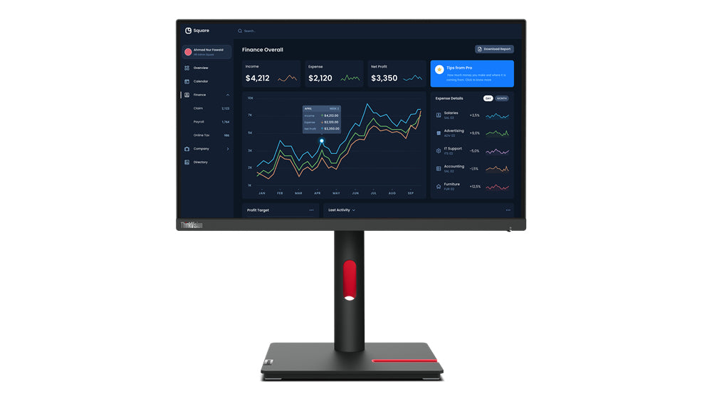 Lenovo ThinkVision T22i-30 21.5" Full HD IPS Monitor, 63B0MAR6UK, image 3