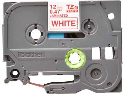Brother TZe-232 Red on White Label Tape, 12mm x 8m, image 3